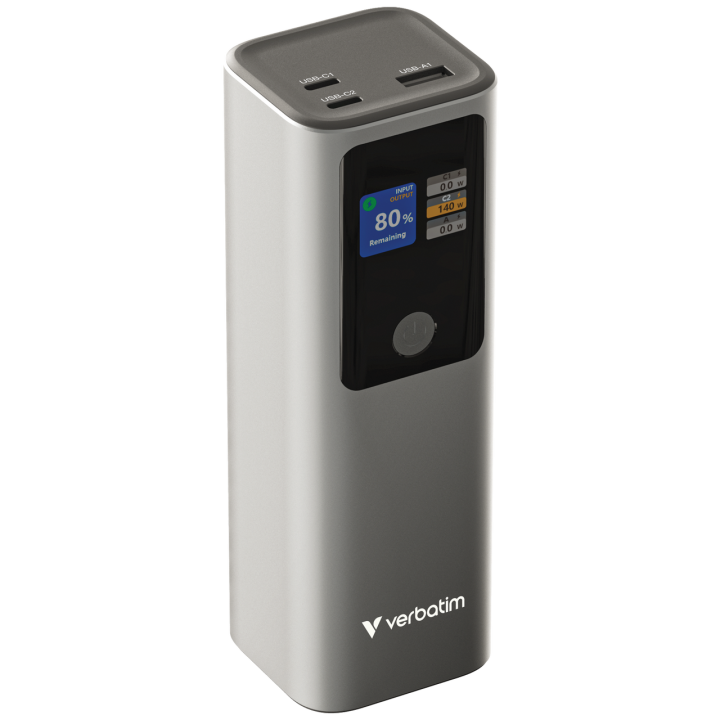 Verbatim Powerbank z wyświetlaczem TFT Charge ,n, Go 32269, 27000mAh, szara