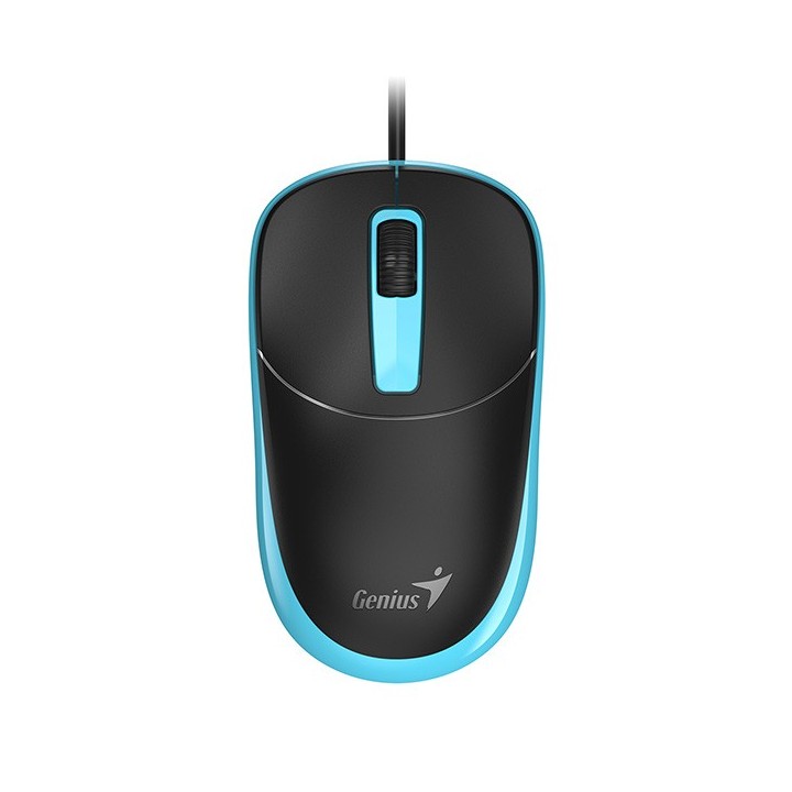Genius DX-123 Mysz przewodowa, czarno-niebieski, 1200DPI