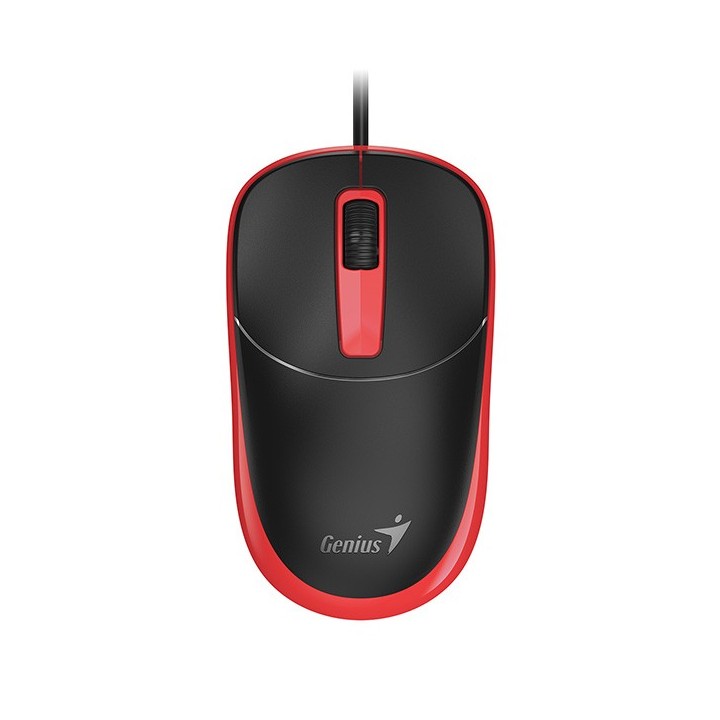 Genius DX-123 Mysz przewodowa, czarno-czerwona, 1200DPI
