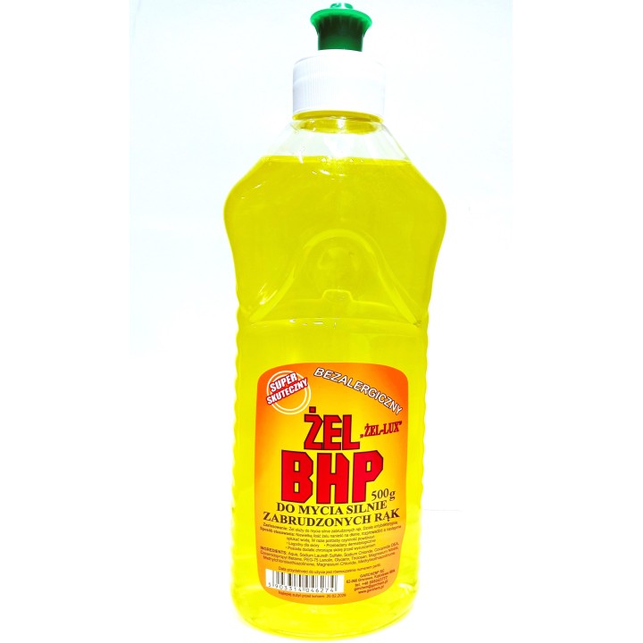 ŻEL BHP DO SILNIE ZABRUDZONYCH RĄK ŻEL-LUX 500G