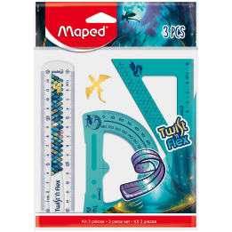 Zestaw MAPED Twist’n Flex Mini Dragon niełamliwy linijka 15cm/ekierka/kątomierz