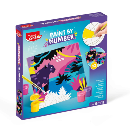 MAPED Creativ malowanie po numerach leopard/ptaszek