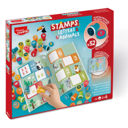 MAPED Creativ Kolorowe Stempelki - literki i zwierzątka