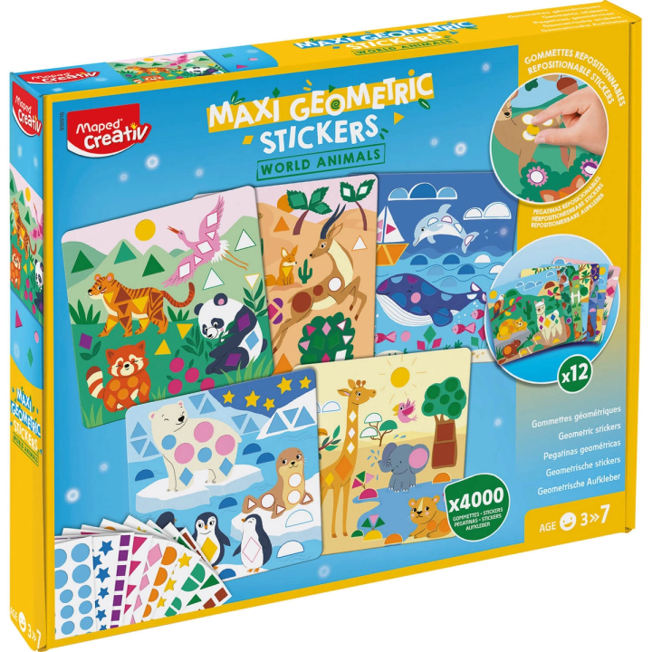 MAPED Creativ Naklejki geometryczne maxi - Świat zwierząt