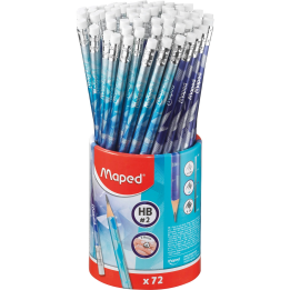 Ołówek MAPED z gumką Arctic HB w kubku 72 szt. display