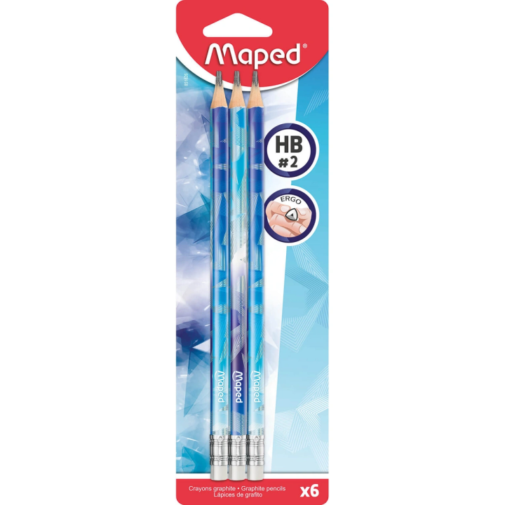 Ołówek MAPED z gumką Arctic HB 6 szt. blister