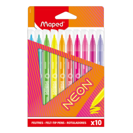 Flamastry MAPED Neon 10 szt. pudełko z zawieszką