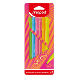 Cienkopis MAPED Graph Peps Neon 6 szt. blister kartonowy