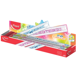 Linijka MAPED Study niełamliwa Fancy 30 cm mix kol. torebka