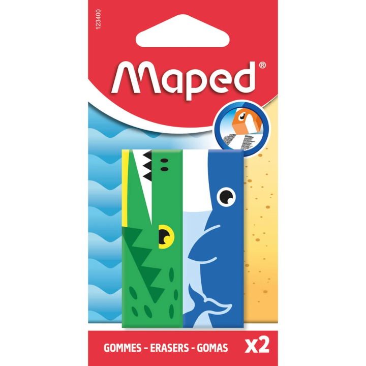 Gumka MAPED Playful Animals 2 szt. blister