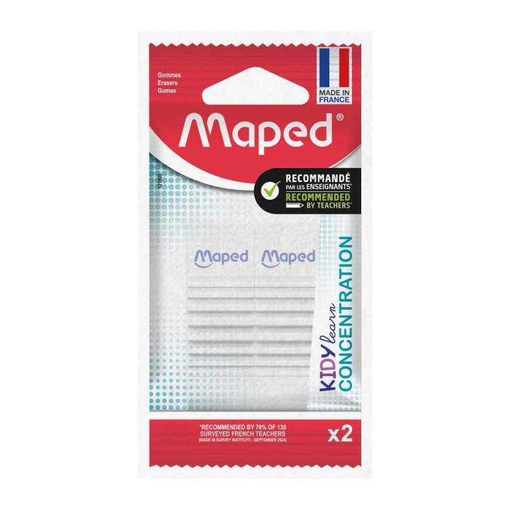 Gumka MAPED Kidy Learn Concentration 2 szt flowpack