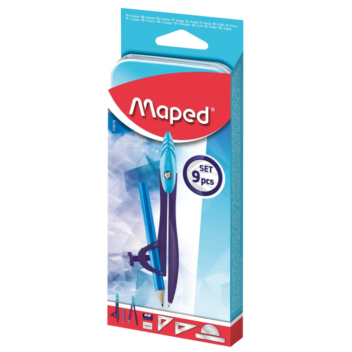 Cyrkiel MAPED Arctic zestaw 9 elementów