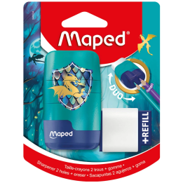 Temperówka MAPED z gumką Connect Dragon 2 otwory blister