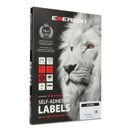 ETYKIETY SAMOPRZYLEPNE 52.5X29.6MM EMERSON 022 QCT BIAŁE 100ARK*40SZT