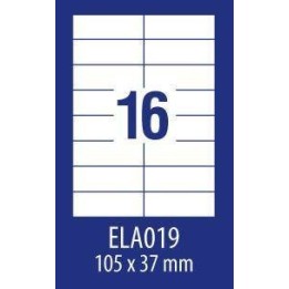 ETYKIETY SAMOPRZYLEPNE 105X37MM UNIWERSALNE AVERY ZWECKFORM ECONOMY ELA019 BIAŁE 100ARK*16SZT