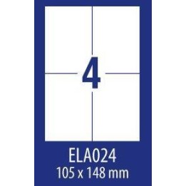 ETYKIETY SAMOPRZYLEPNE 105X148MM UNIWERSALNE AVERY ZWECKFORM ECONOMY ELA024 BIAŁE 100ARK*4SZT