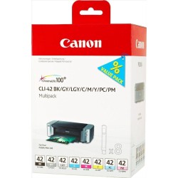 TUSZ ORYGINALNY CANON CLI42BK/C/M/Y/GY/LGY/PC/PM 6384B010 BK/C/M/Y/GY/LGY/PC/PM 13 ML