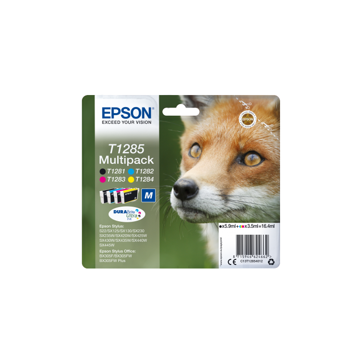 TUSZ ORYGINALNY EPSON T1285 C13T12854012 CMYK 16,4 ML