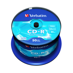 PŁYTA CD-R 700MB 52X VERBATIM EXTRA PROTECTION 43351 CAKE 50 SZT.