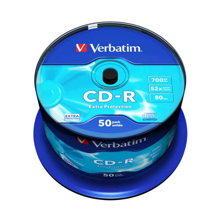 PŁYTA CD-R 700MB 52X VERBATIM EXTRA PROTECTION 43351 CAKE 50 SZT.