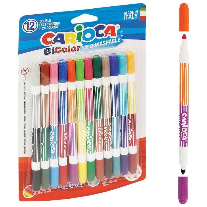 FLAMASTRY DWUSTRONNE CARIOCA 42265 BICOLOR 160-2164 MIX*12SZT
