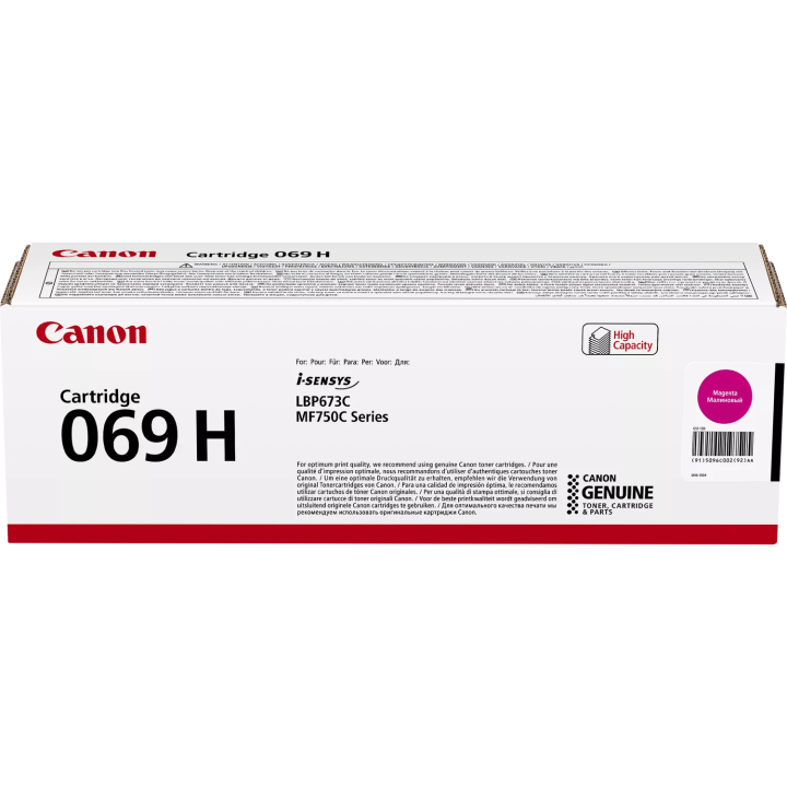 CANON ORYGINALNY TONER 069MH, MAGENTA, 5500S, 5096C002, HIGH CAPACITY, CANON MF752CDW, 754CDW, LBP673CDW, O