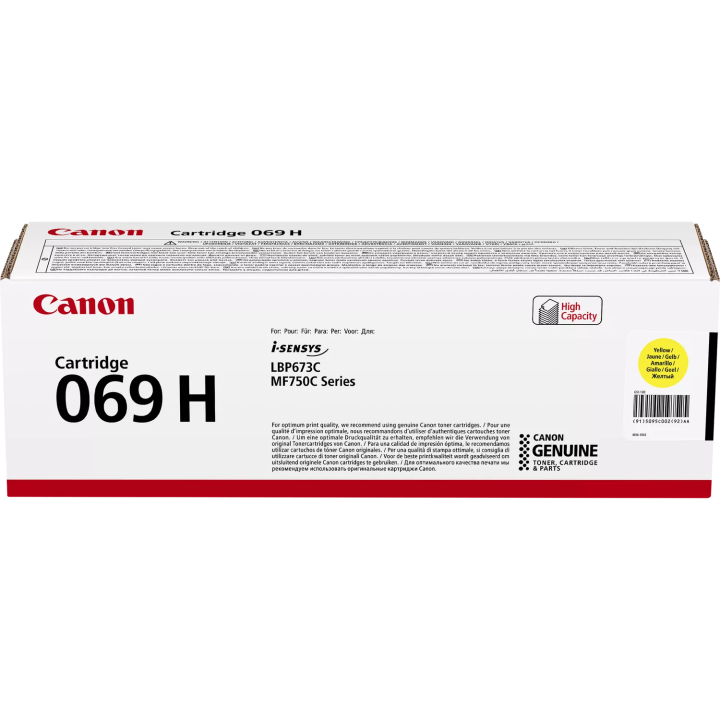 CANON ORYGINALNY TONER 069YH, YELLOW, 5500S, 5095C002, HIGH CAPACITY, CANON MF752CDW, 754CDW, LBP673CDW, O