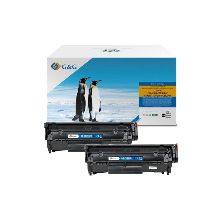 G&G KOMPATYBILNY TONER Z Q2612A, CRG303, CRG104, CRG703, FX10, CRG304, BLACK, 2000S, NT-PH2612U, HP 12A, DLA HP LASERJET 1010/10