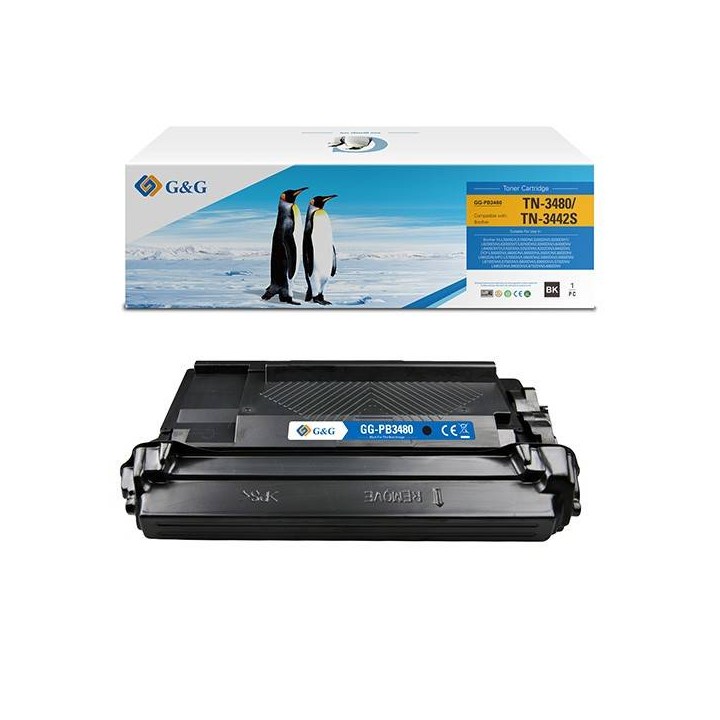 G&G KOMPATYBILNY TONER Z TN3480, BLACK, 8000S, NT-PB3480, DLA BROTHER HL-L6400DW, N