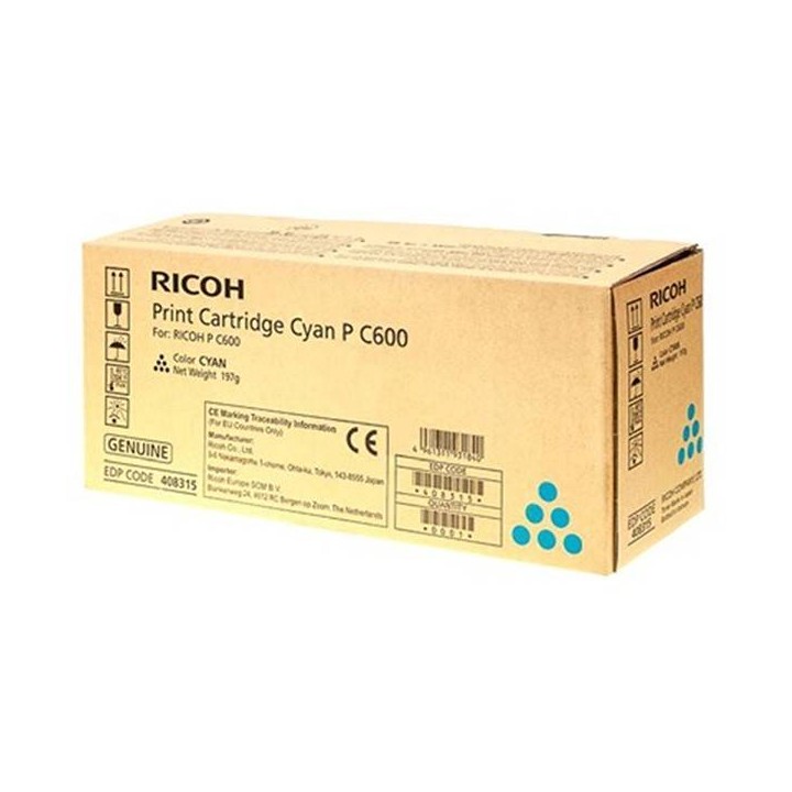 RICOH ORYGINALNY TONER 408315, CYAN, 12000S, RICOH P C 600, O