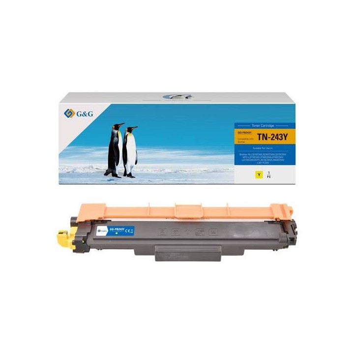 G&G KOMPATYBILNY TONER Z TN243Y, YELLOW, 1000S, NT-PB243Y, DLA BROTHER DCP-L3500, MFC-L3730, MFC-L3740, MFC-L3750, N