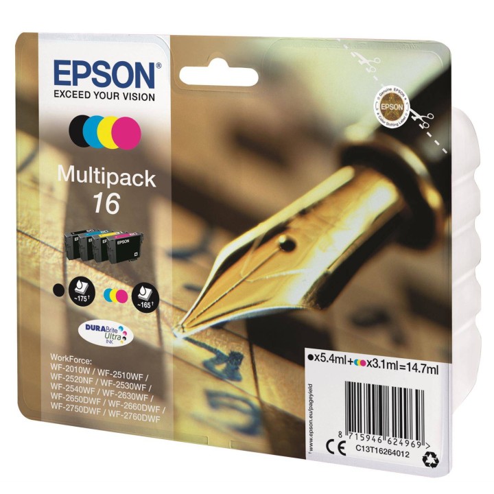 TUSZ ORYGINALNY EPSON T1626 C13T16264012 CMYK 670 STRON