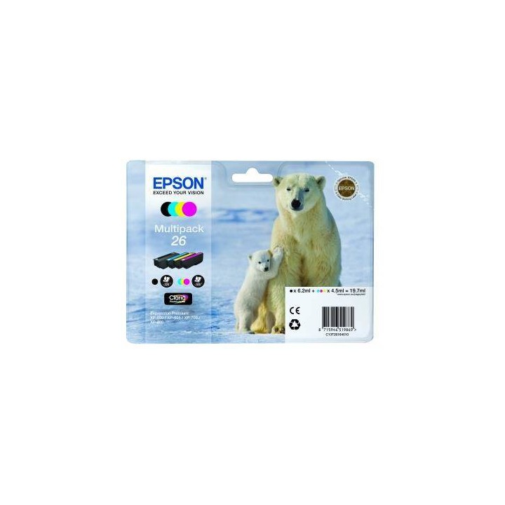 TUSZ ORYGINALNY EPSON T2616 C13T26164010 CMYK 200BK STRON