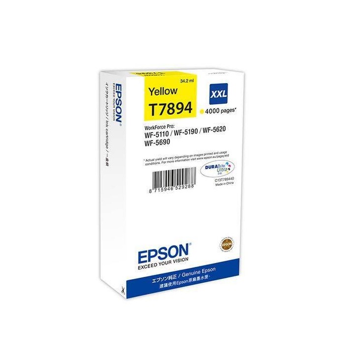 TUSZ ORYGINALNY EPSON T7894/XXL C13T789440 YELLOW 4000 STRON