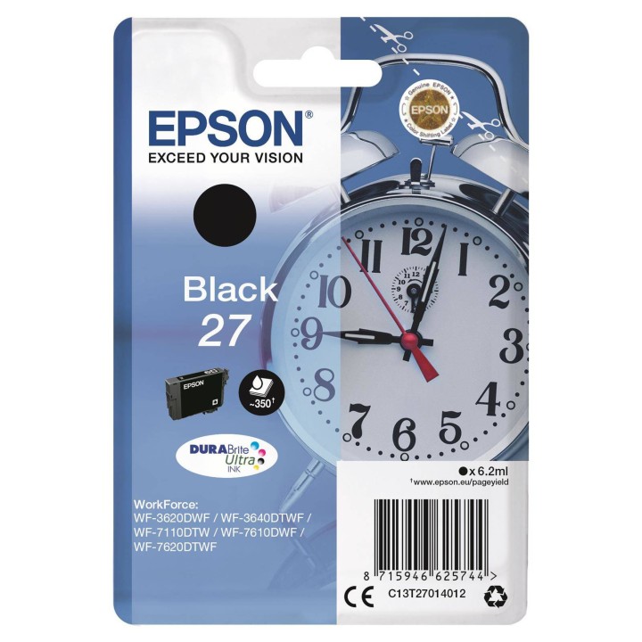 TUSZ ORYGINALNY EPSON T2701 C13T27014012 CZARNY 6,2 ML