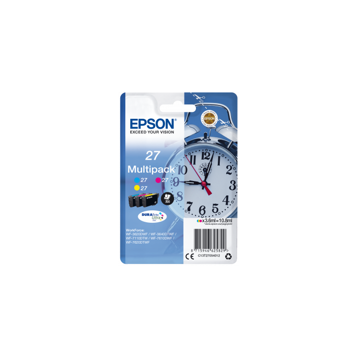 TUSZ ORYGINALNY EPSON T2705 C13T27054012 CMY 3 X 3,6 ML