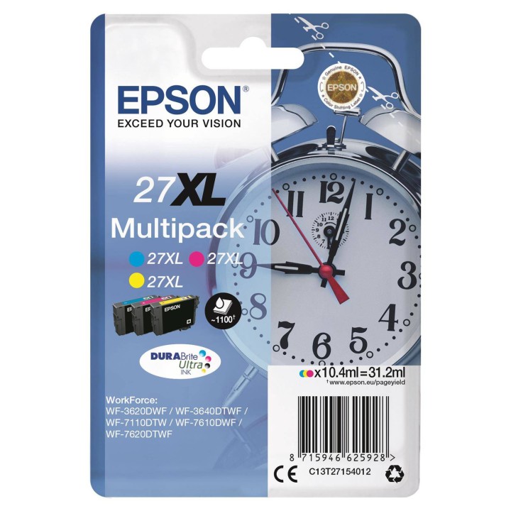 TUSZ ORYGINALNY EPSON T2715 C13T27154012 CMY 31,2 ML