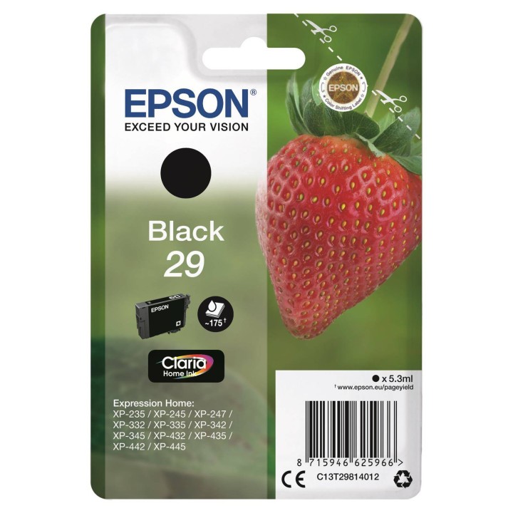 TUSZ ORYGINALNY EPSON T2981 C13T29814012 CZARNY 5,3 ML