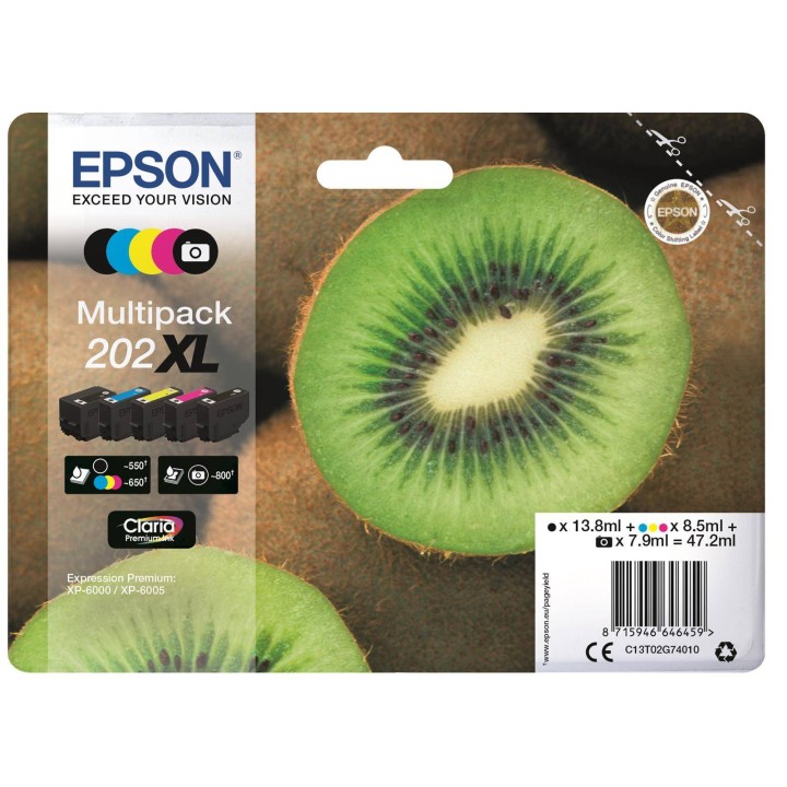 TUSZ ORYGINALNY EPSON T02G7 C13T02G74010 CMYK 47,2 ML