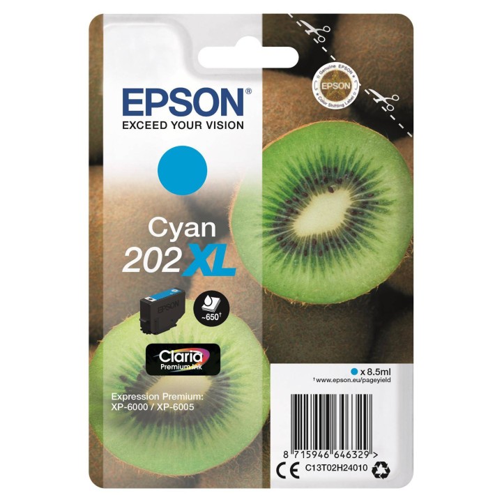TUSZ ORYGINALNY EPSON T02H2 C13T02H24010 CYAN 650 STRON