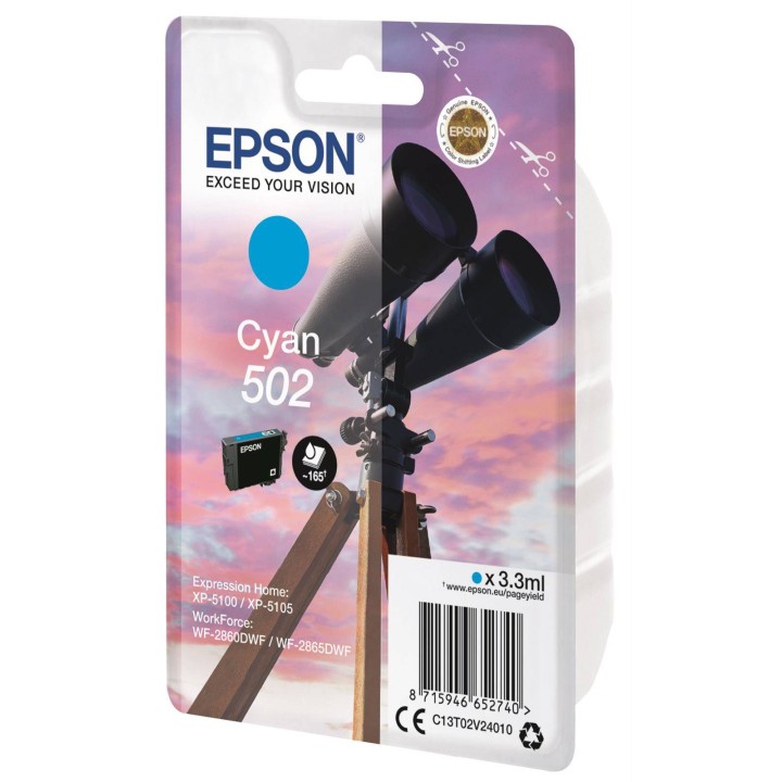 TUSZ ORYGINALNY EPSON T02V24010 C13T02V24010 CYAN 165 STRON