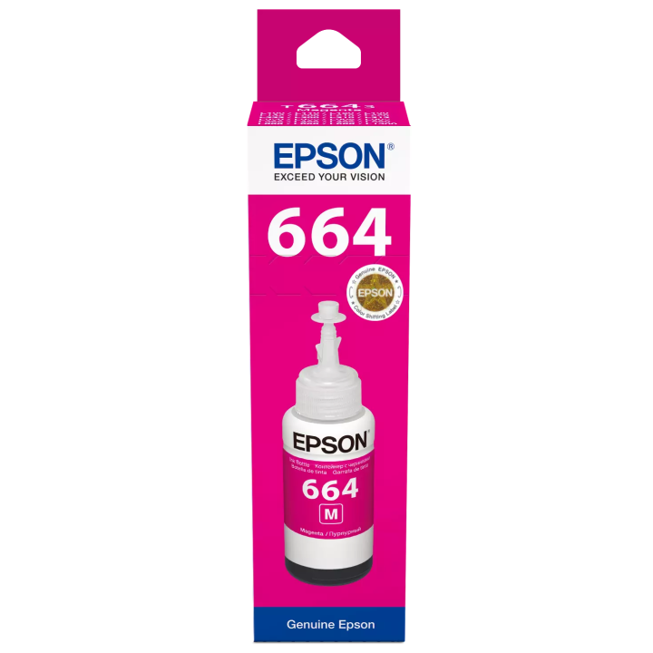 TUSZ ORYGINALNY EPSON 664 T66434A C13T66434A MAGENTA 6400 STRON
