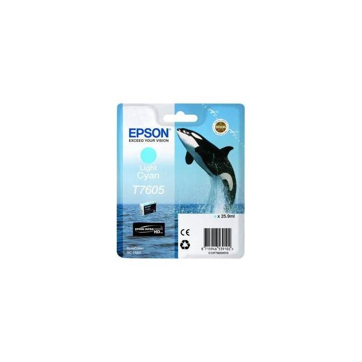 TUSZ ORYGINALNY EPSON T7605 C13T76054010 LIGHT CYAN 25,9 ML